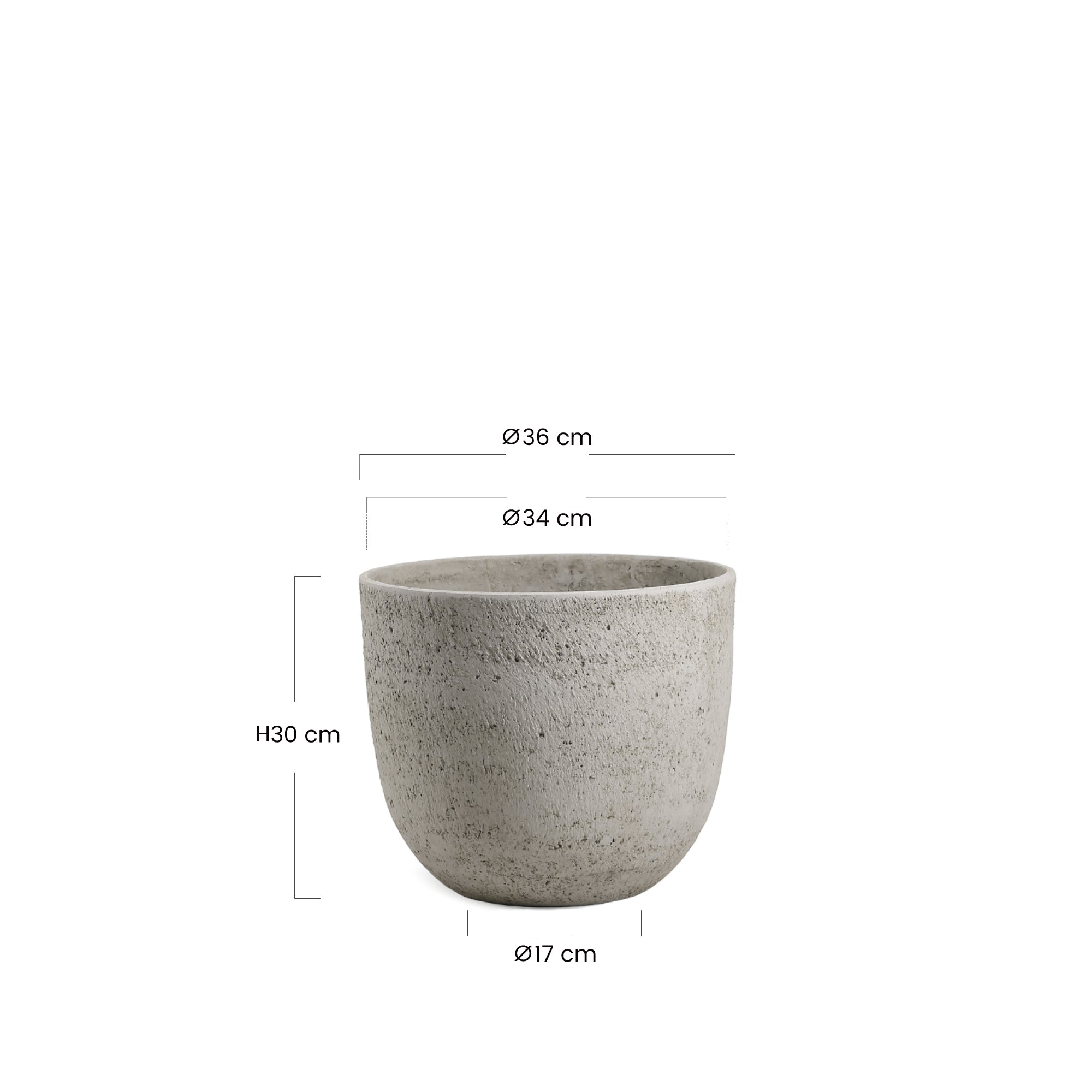 Cache-Pot Terra arrondi 36 cm