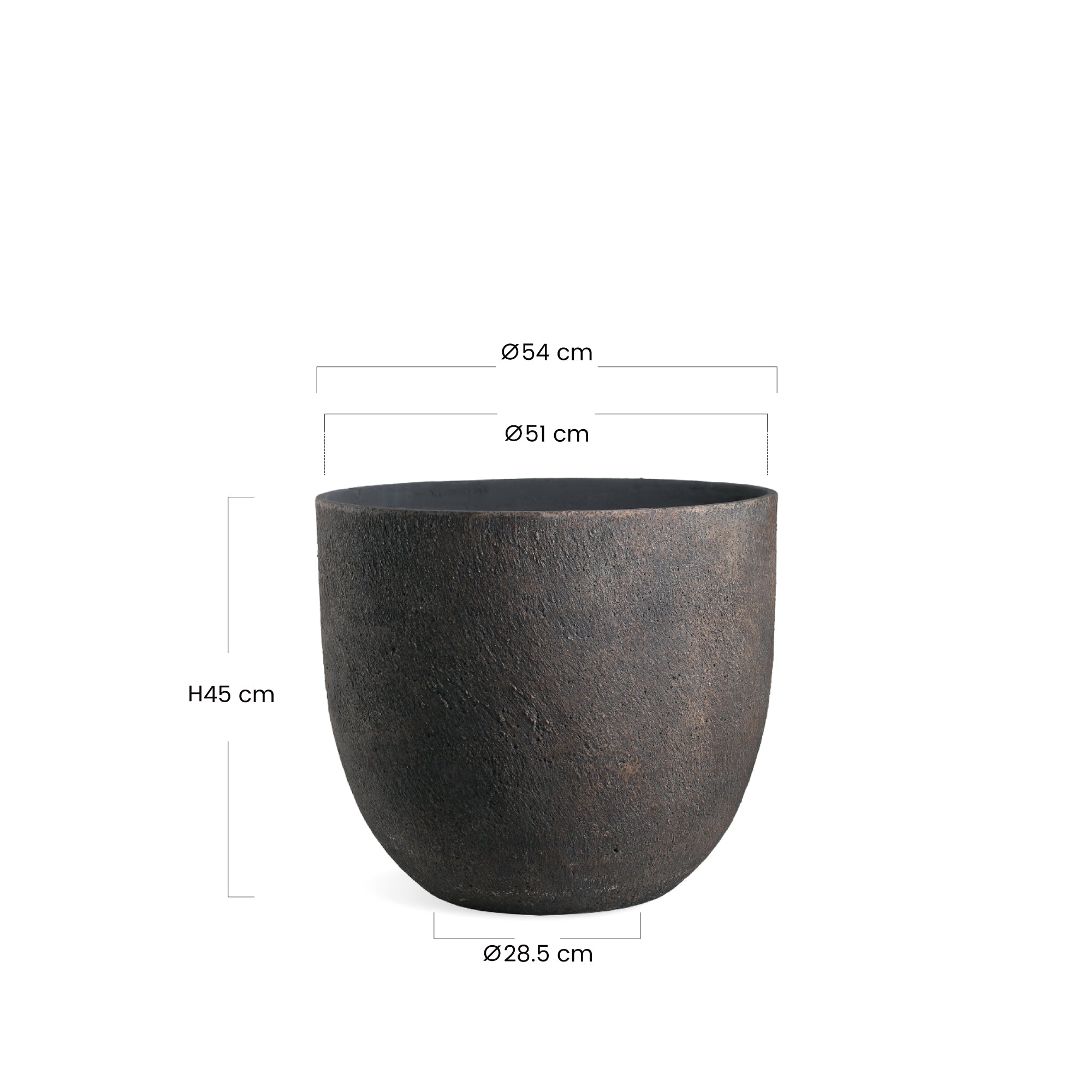 Cache-Pot Terra arrondi 54 cm