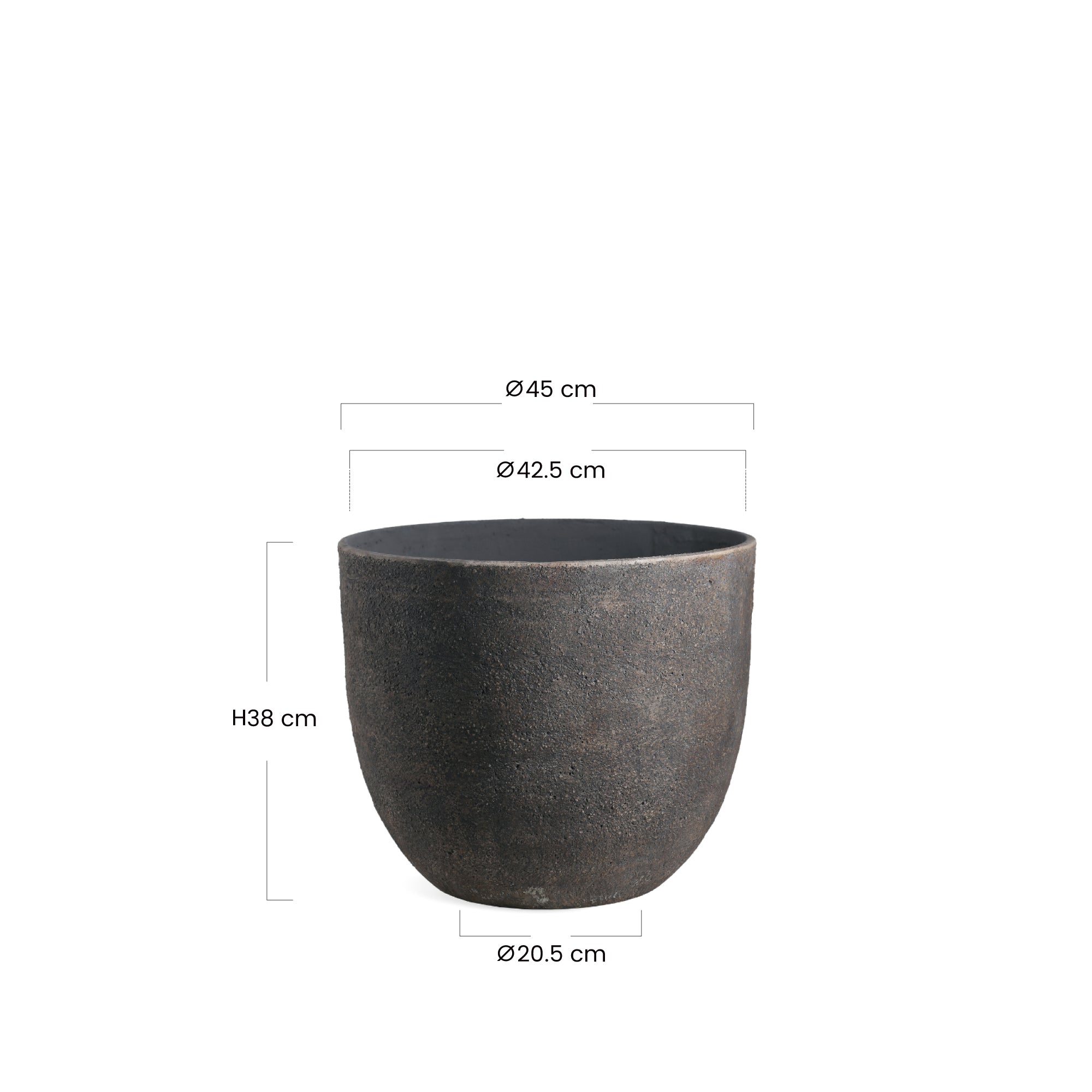 Cache-Pot Terra arrondi 45 cm
