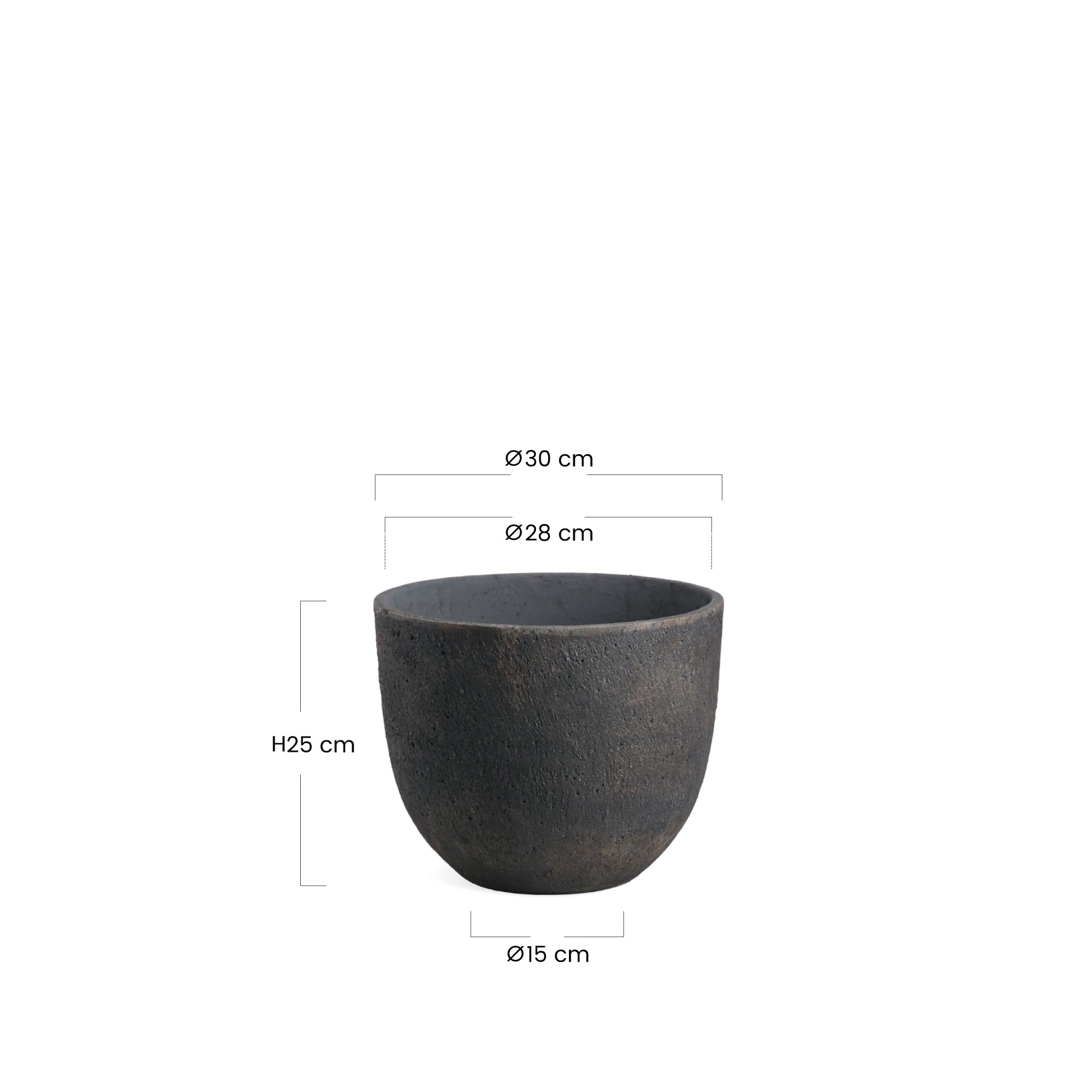 Cache-Pot Terra arrondi 30 cm