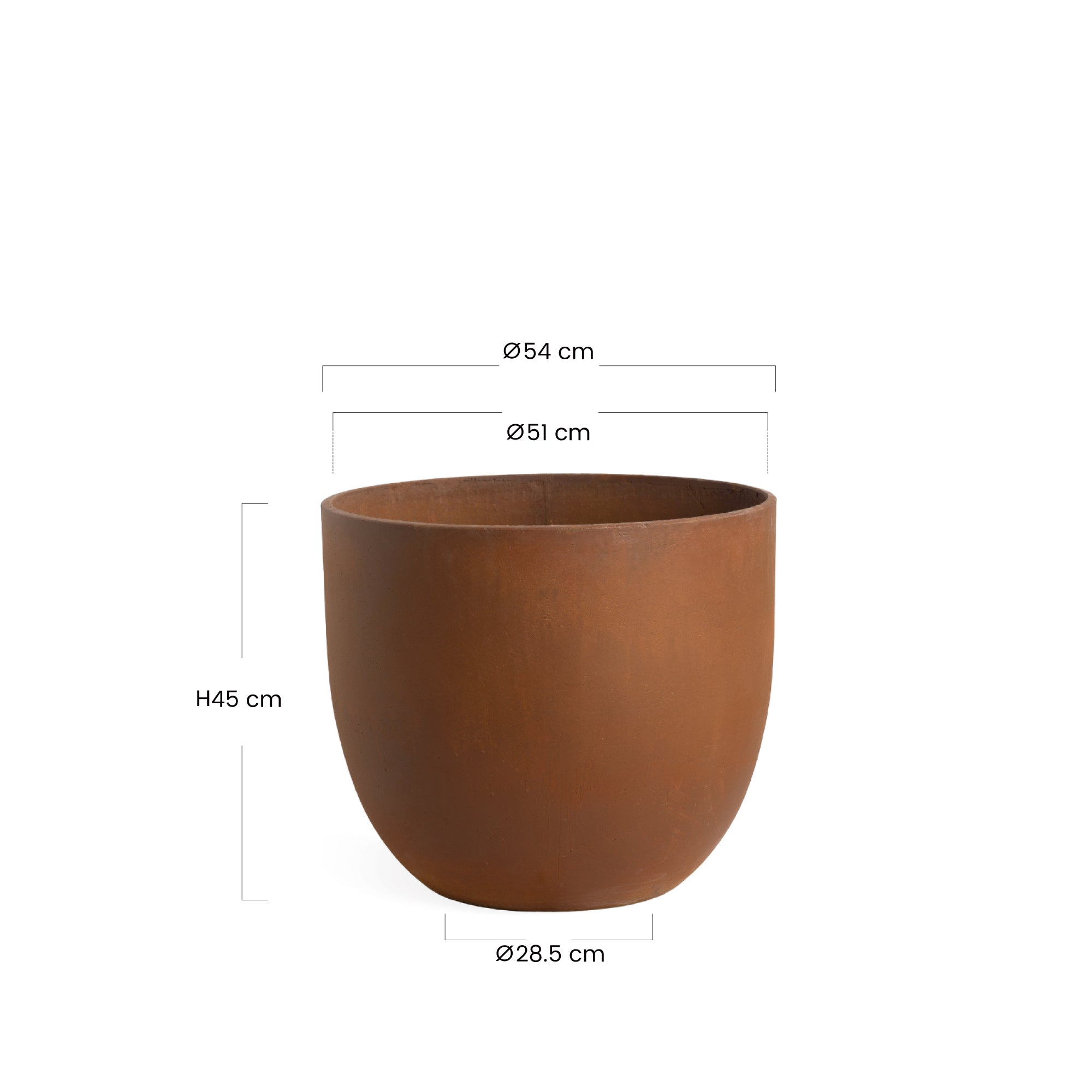 Cache-Pot Terra arrondi 54 cm