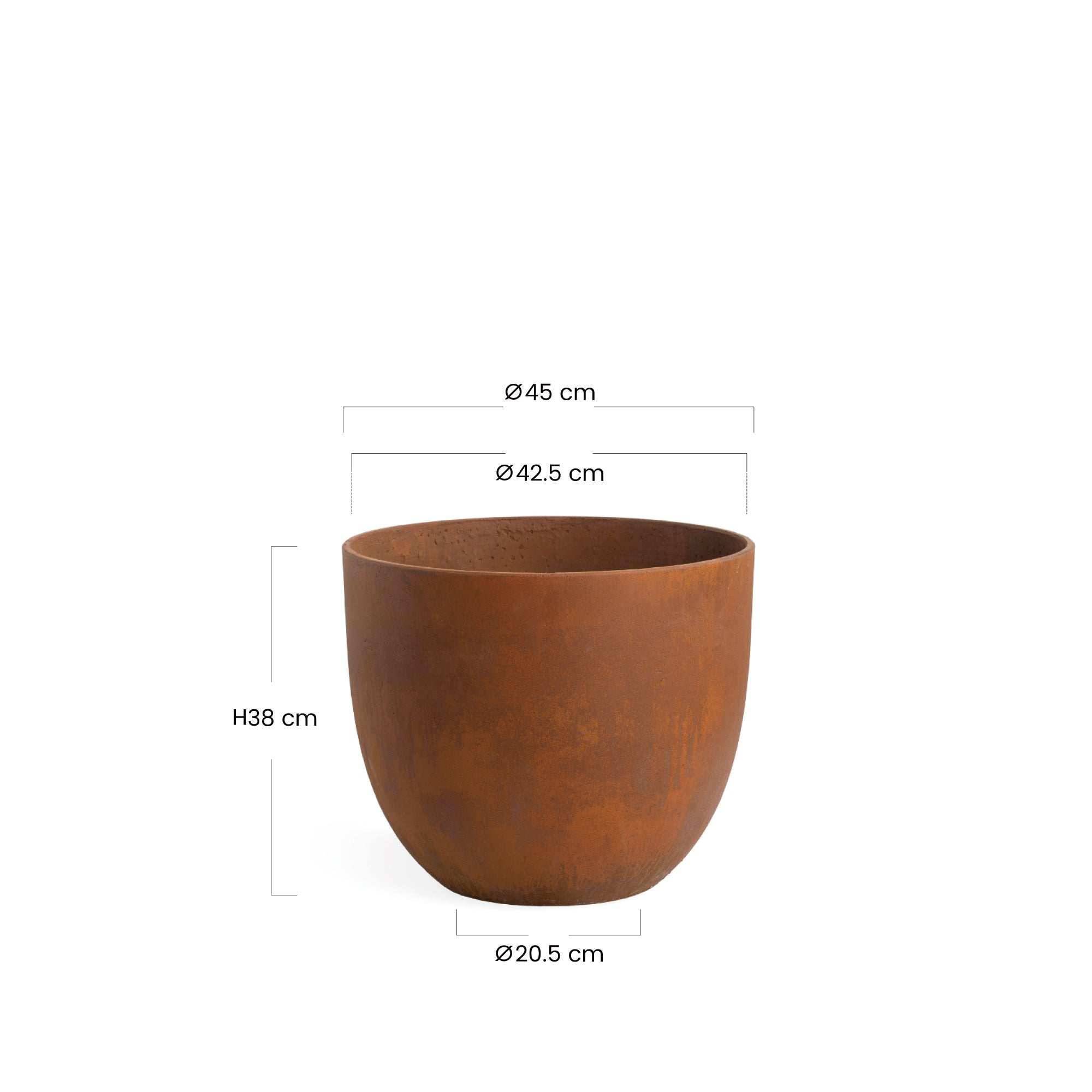 Cache-Pot Terra arrondi 45 cm