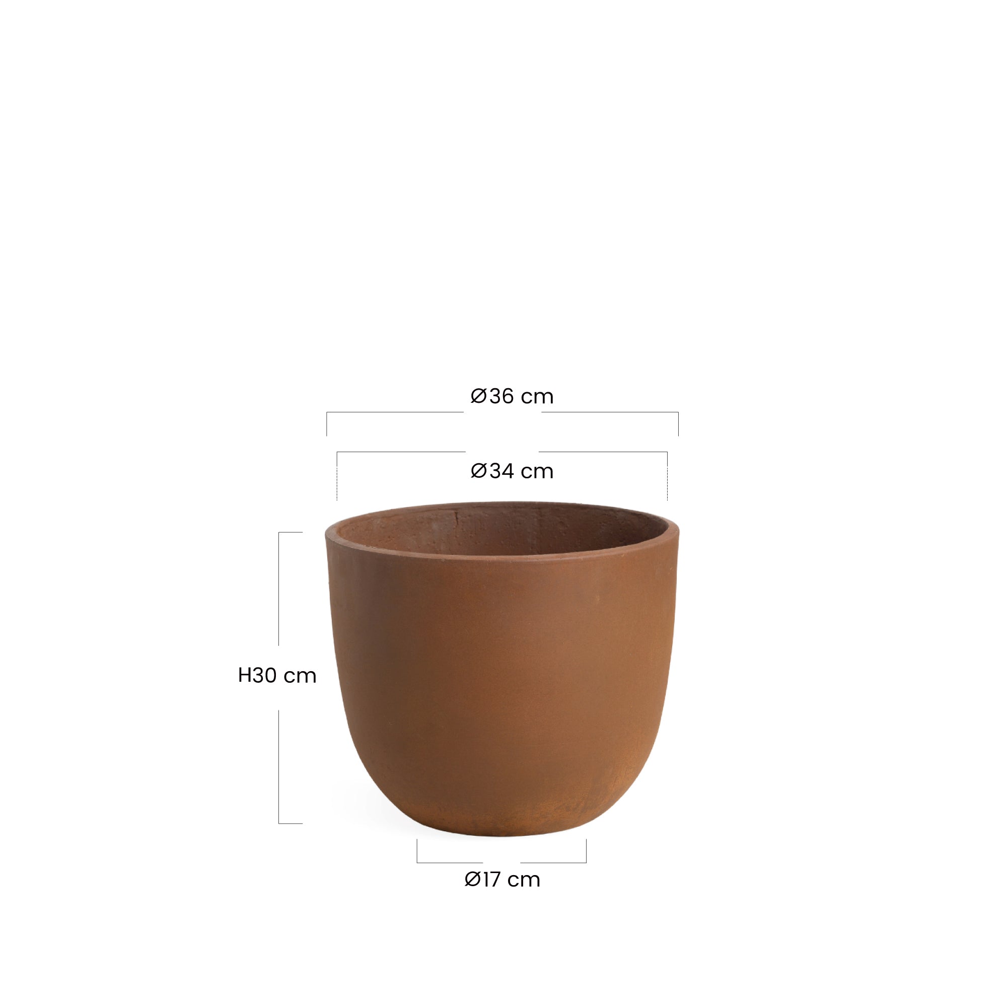 Cache-Pot Terra arrondi 36 cm