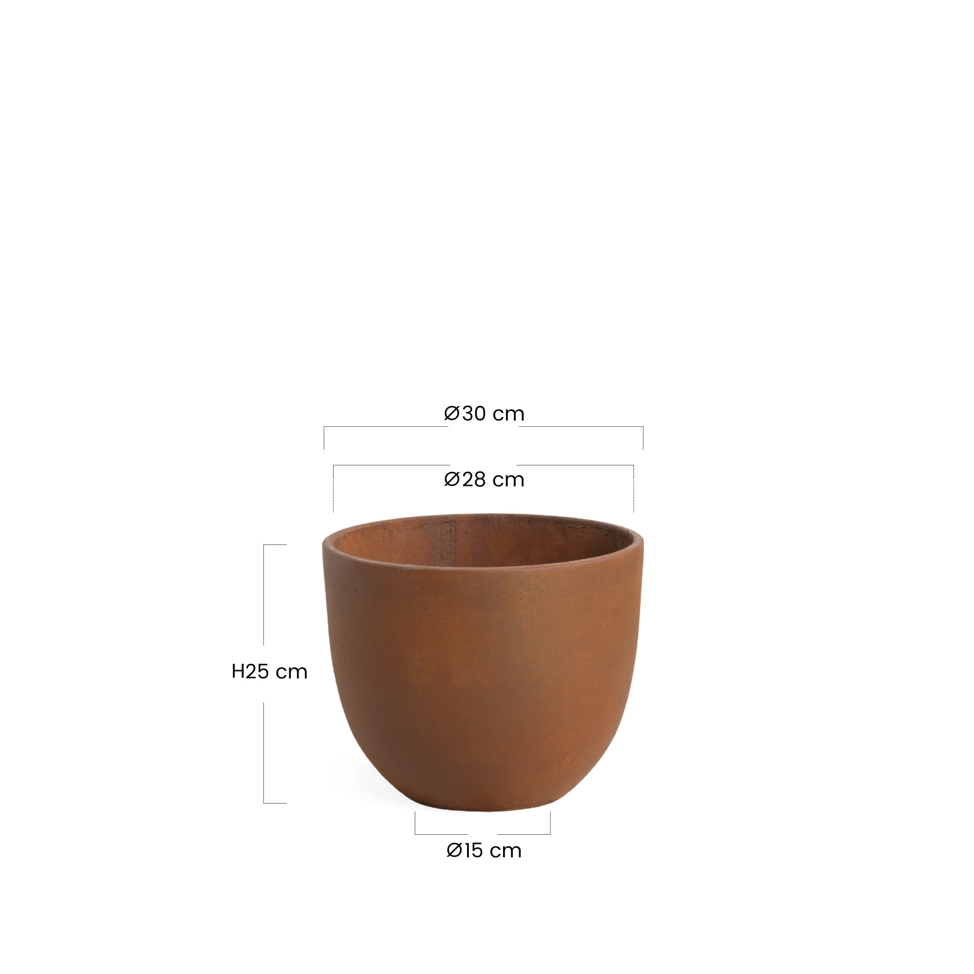 Cache-Pot Terra arrondi 30 cm