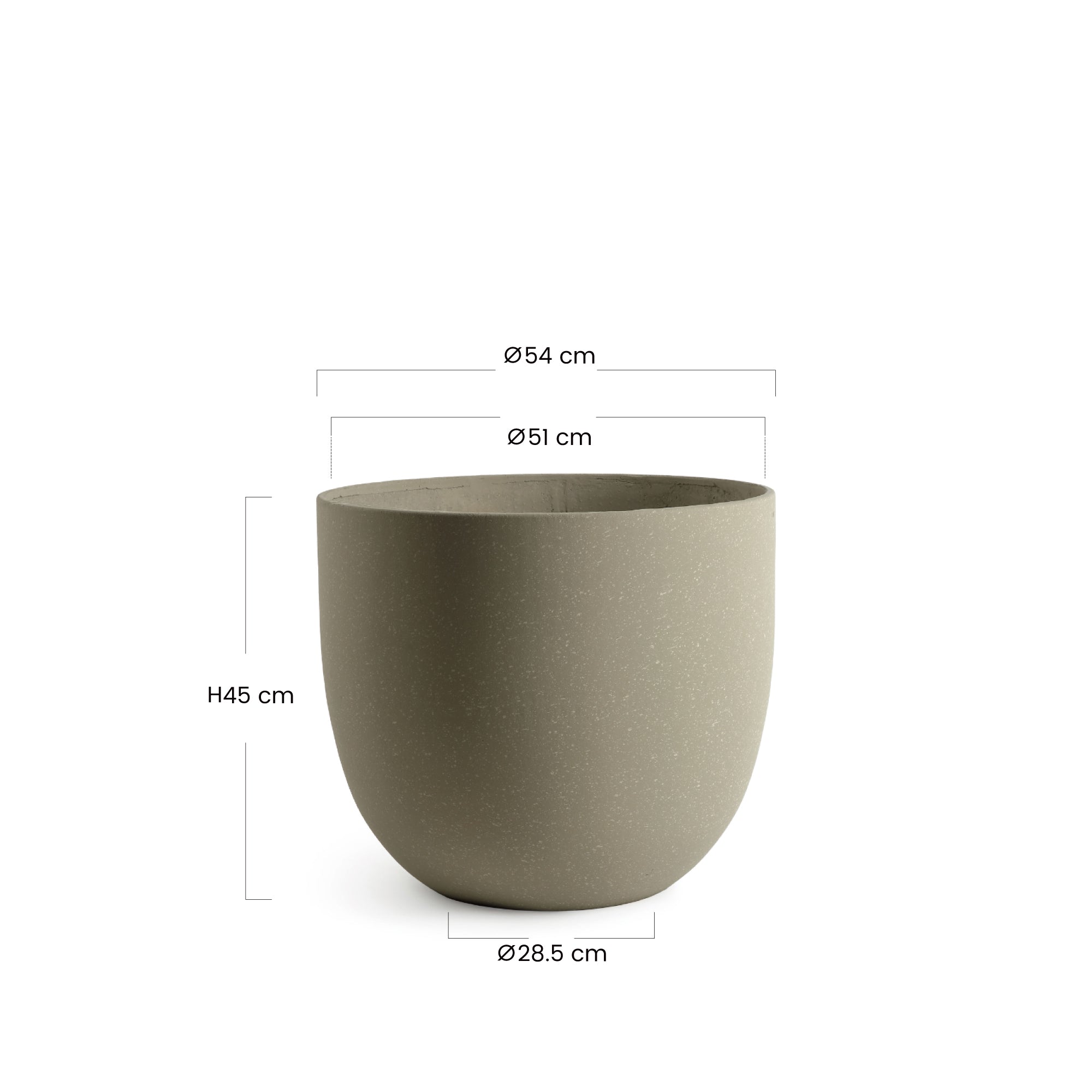 Cache-Pot Terra arrondi 54 cm