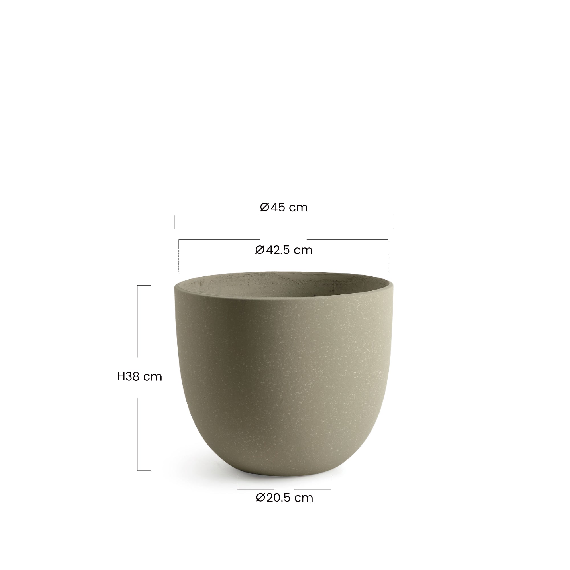 Cache-Pot Terra arrondi 45 cm