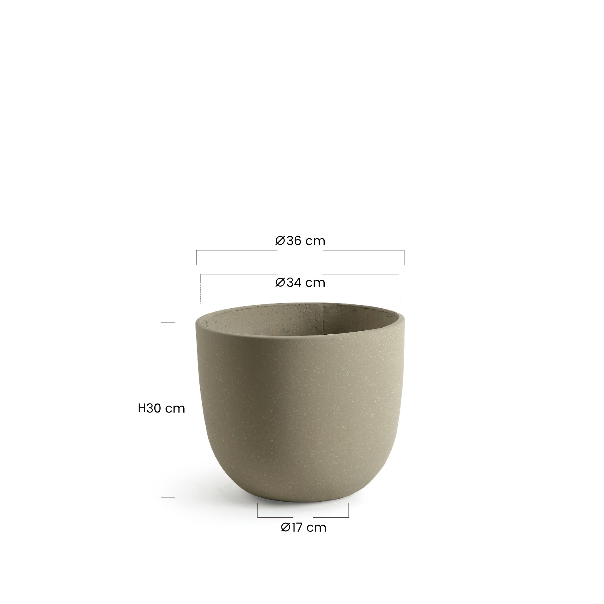 Cache-Pot Terra arrondi 36 cm