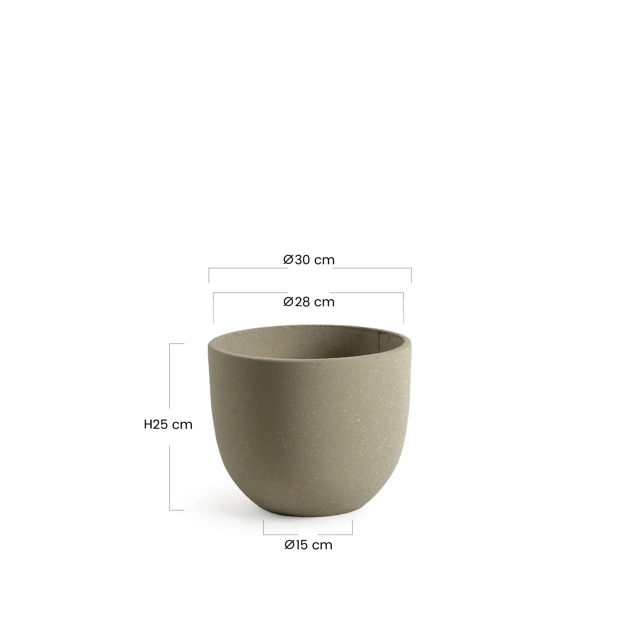 Cache-Pot Terra arrondi 30 cm
