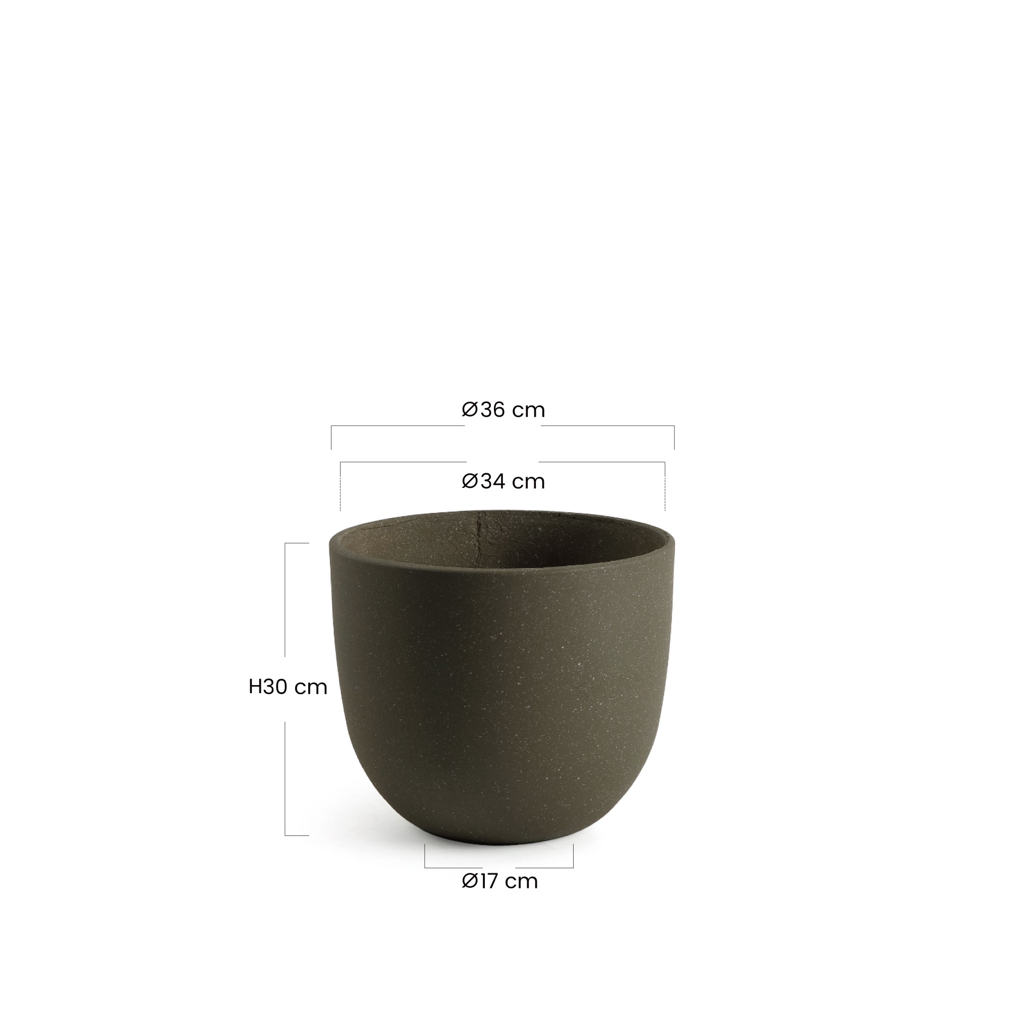 Cache-Pot Terra arrondi 36 cm