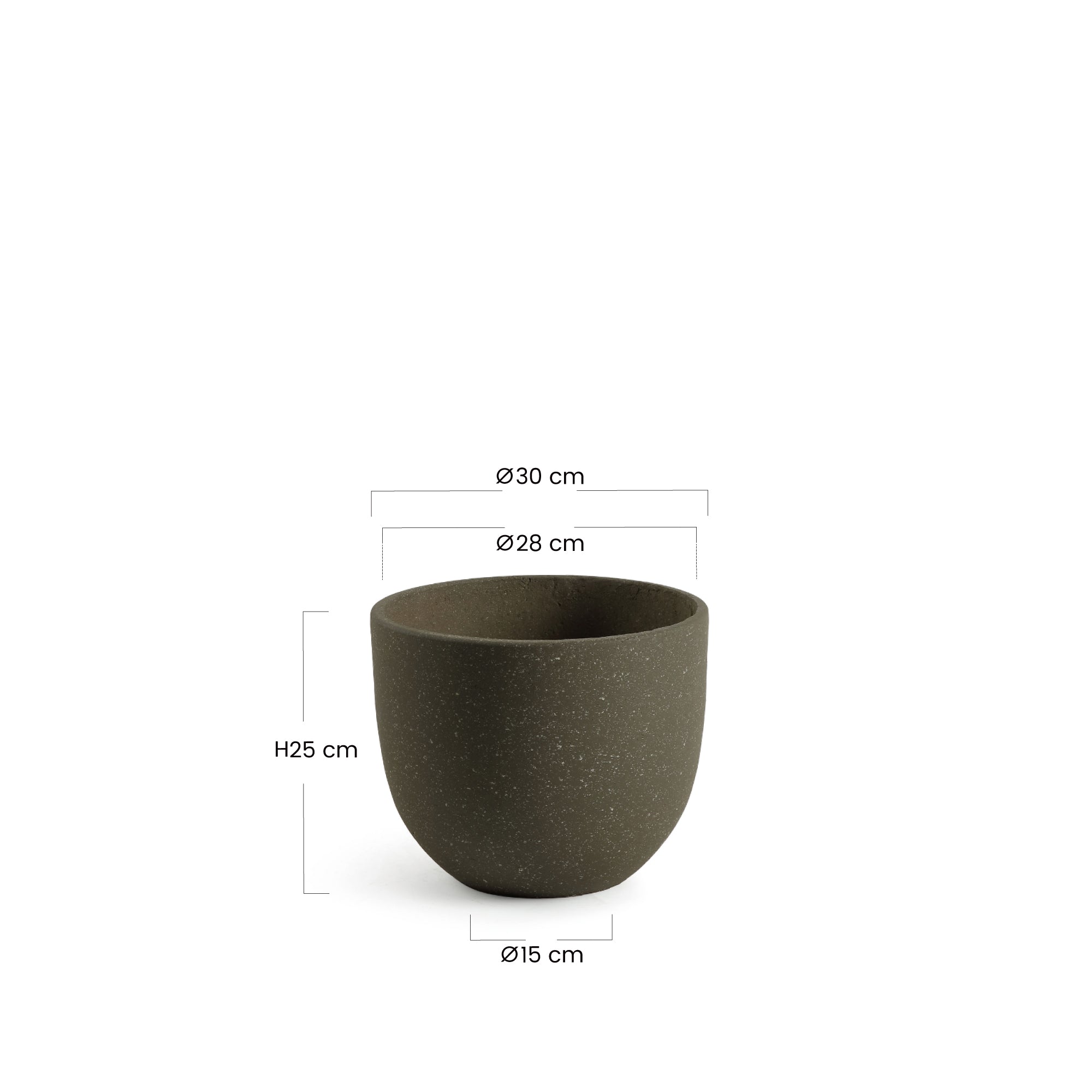 Cache-Pot Terra arrondi 30 cm