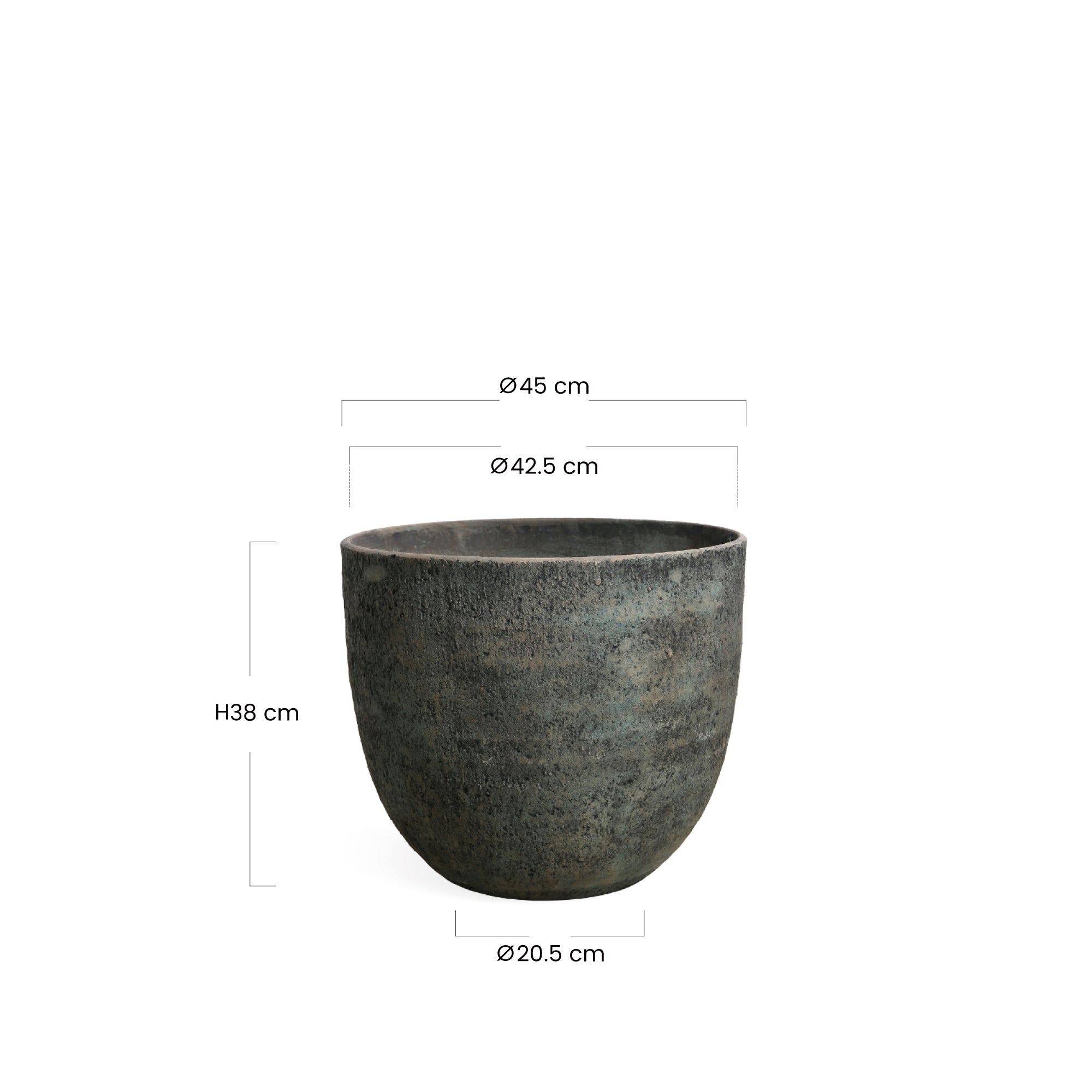 Cache-Pot Terra arrondi 45 cm
