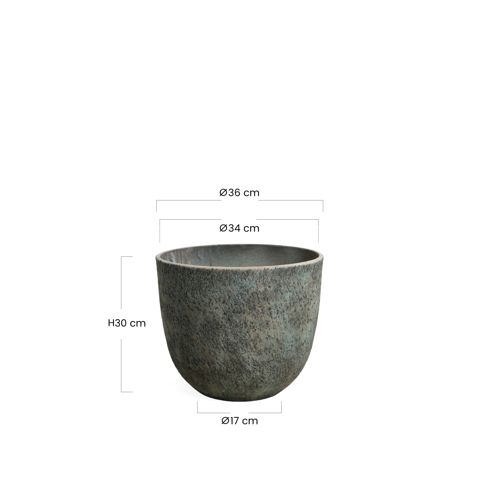 Cache-Pot Terra arrondi 36 cm
