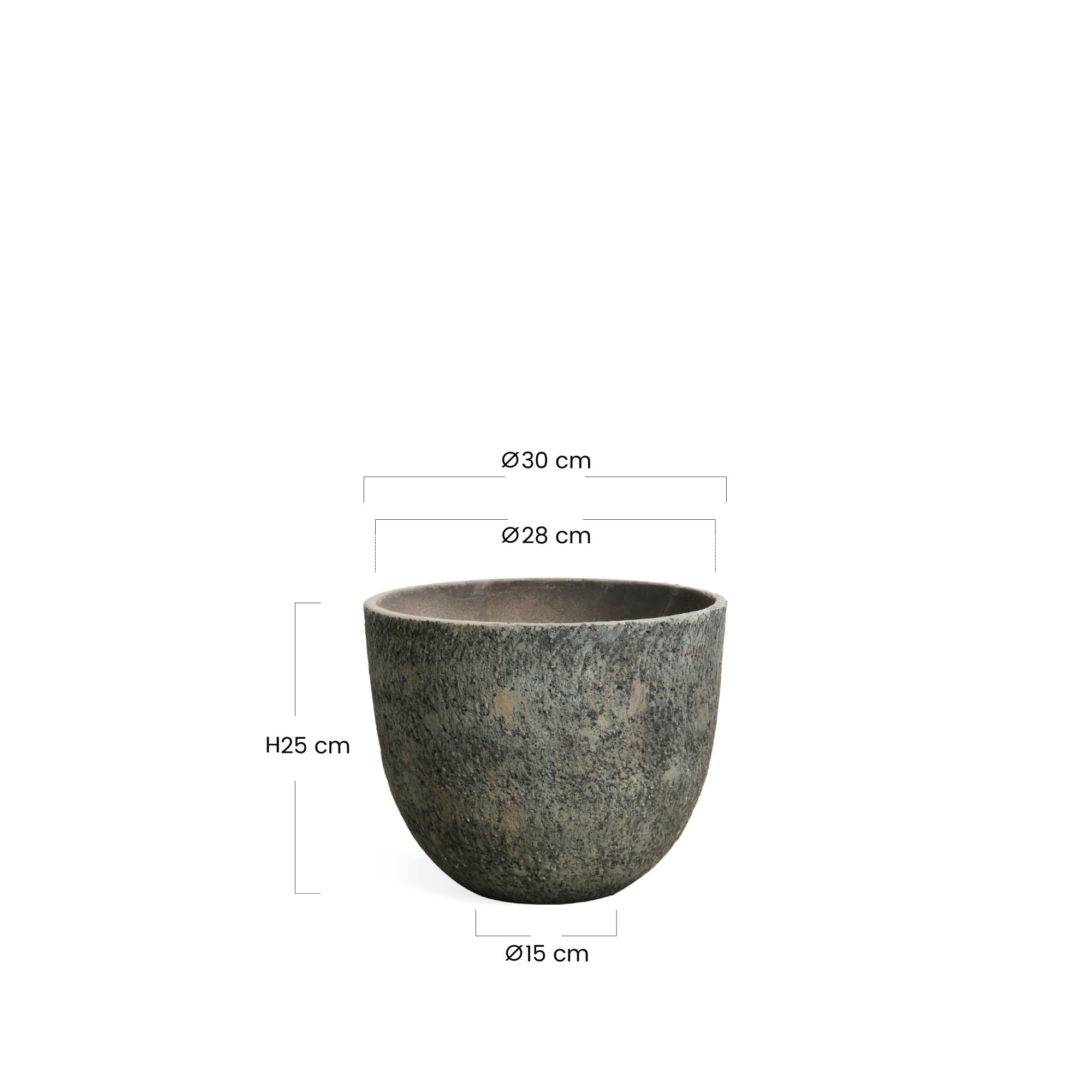 Cache-Pot Terra arrondi 30 cm