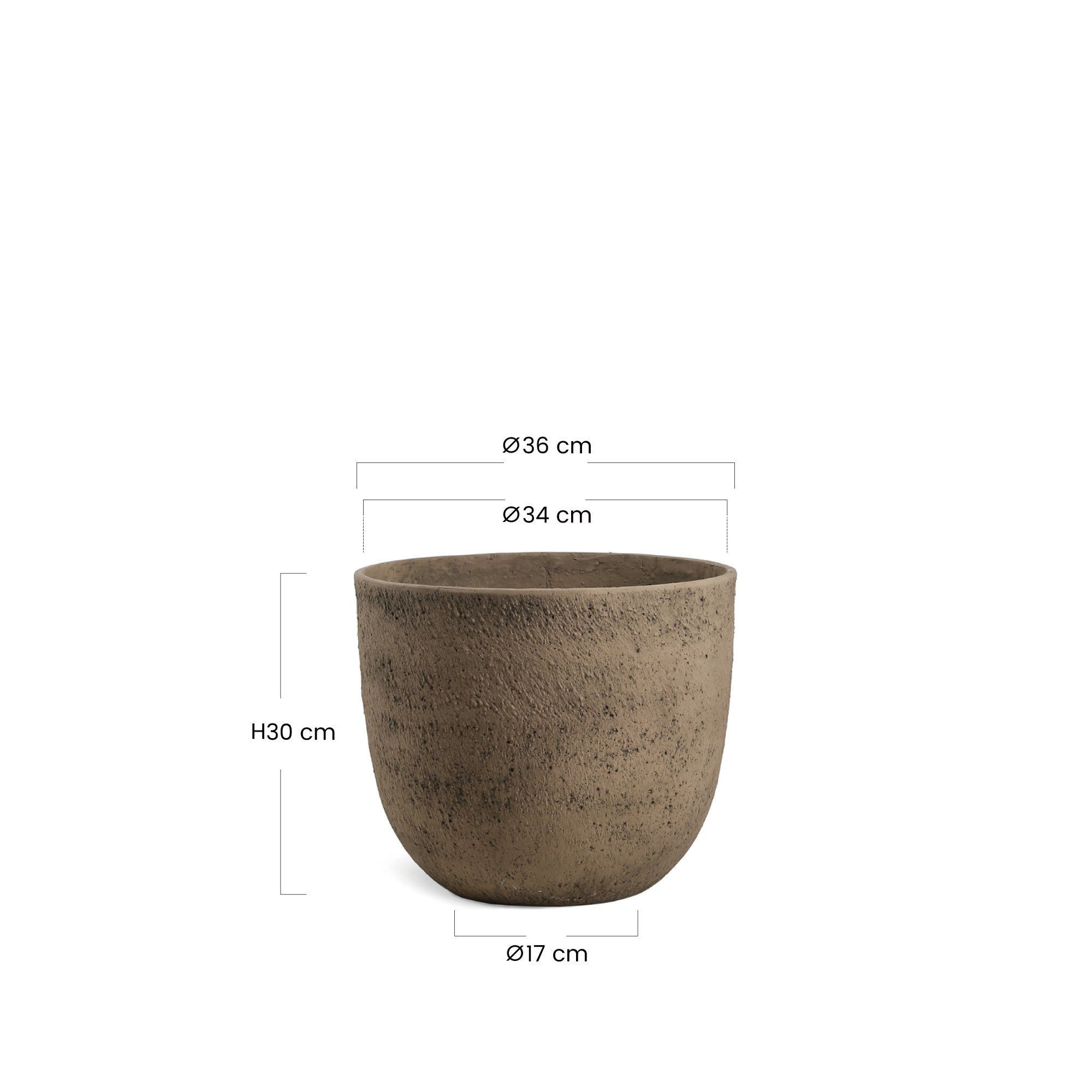 Cache-Pot Terra arrondi 36 cm