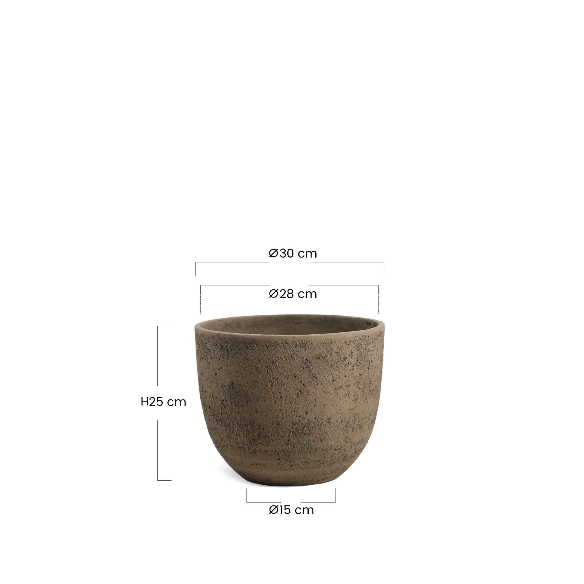 Cache-Pot Terra arrondi 30 cm