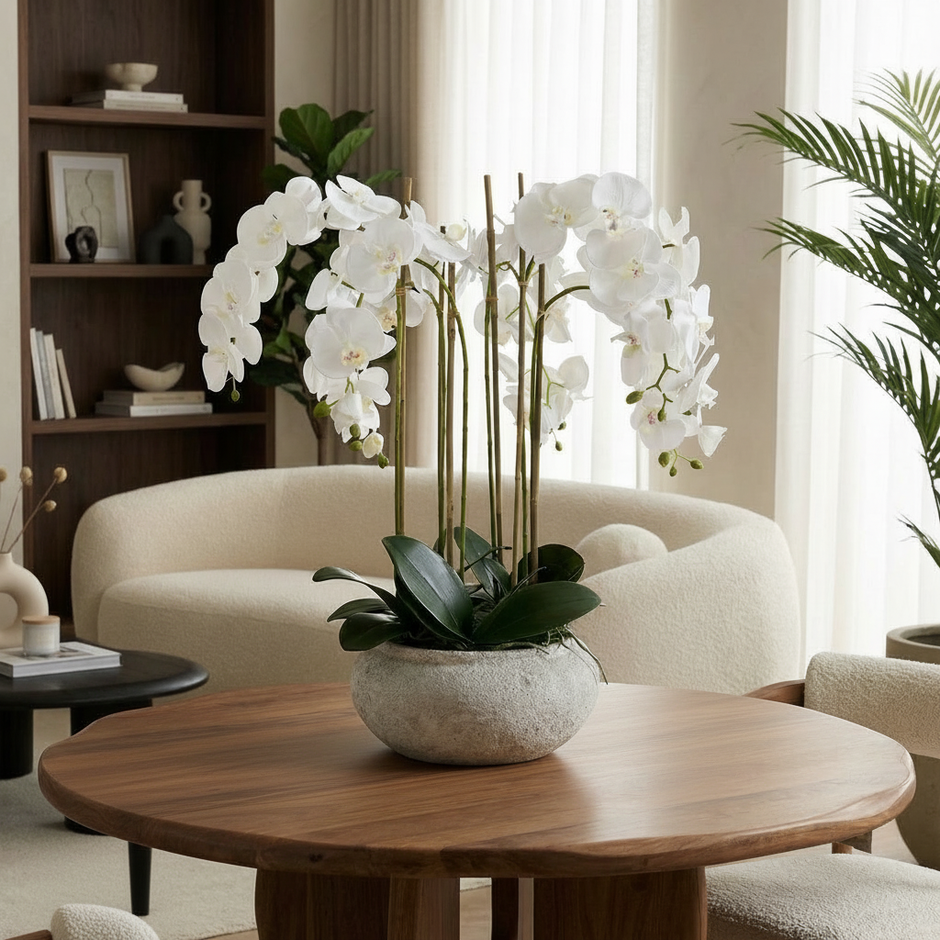 Ortensie Artificiali Realistiche 3 Pezzi – Stelo 53 Cm, Fiori In Lattice Morbido, Per Decorazioni E Centrotavola (bianco)
