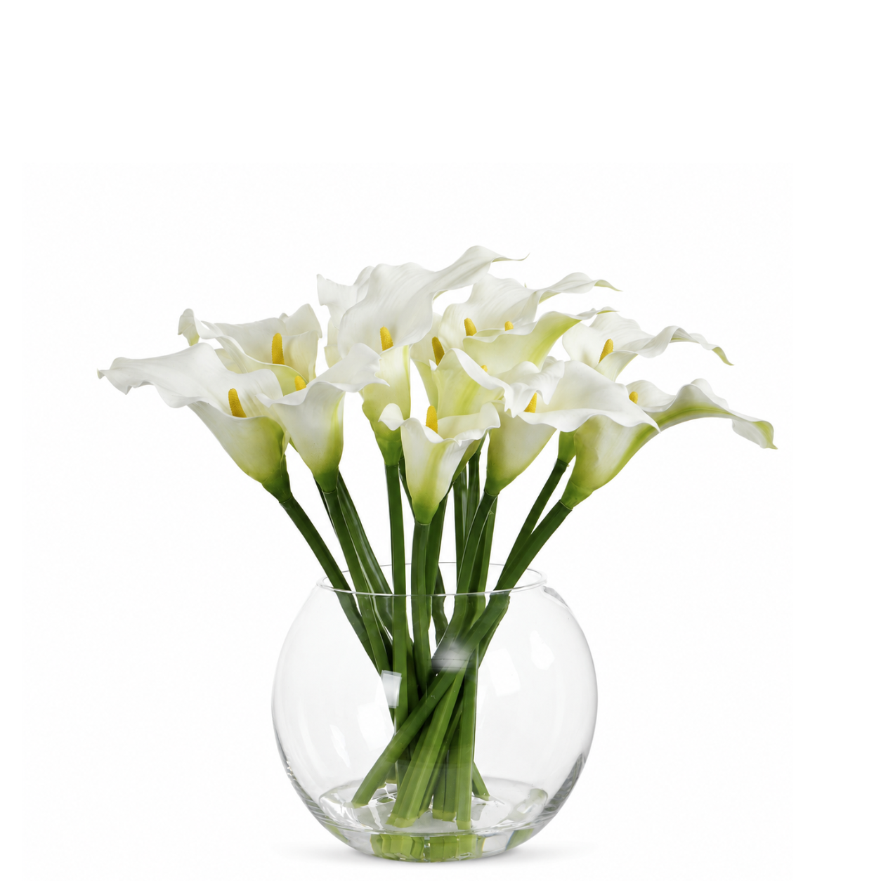 Composition d'Arums en vase 45 cm