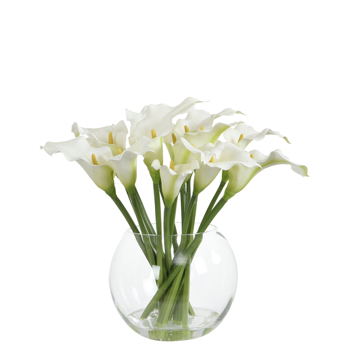 Composition d'Arums en vase 45 cm