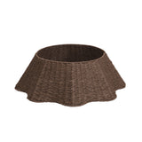 Cache-pied de sapin de Noël ondulé marron 65 cm
