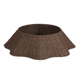 Cache-pied de sapin de Noël ondulé marron 84 cm