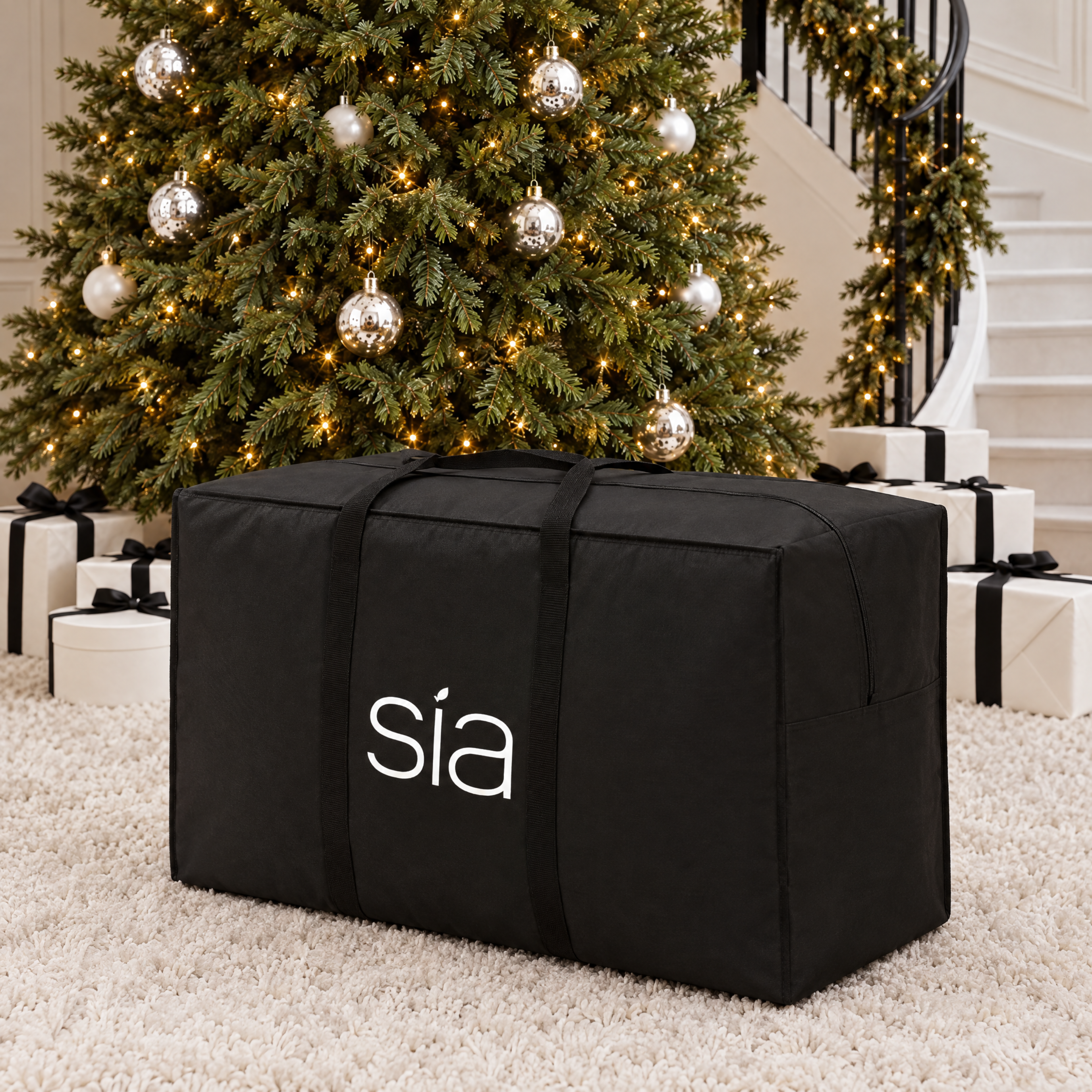 Sac de rangement Sia Deco inclus avec le sapin de Noël artificiel Fluffy vert 180 cm