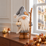 Figurine Père Noël Pumpkin LED 30 cm crème en polyrésine, décoration de Noël à poser, photo d'ambiance, Sia Deco
