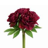 Bouquet de Pivoines 35 cm fuchsia, bouquet de fleurs artificielles, packshot fond blanc, Sia Deco