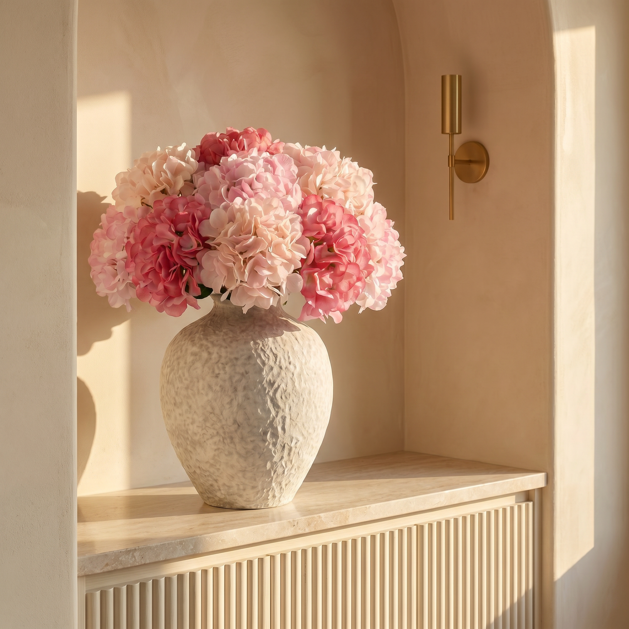 Bouquet d’Hortensia rose 9 tiges