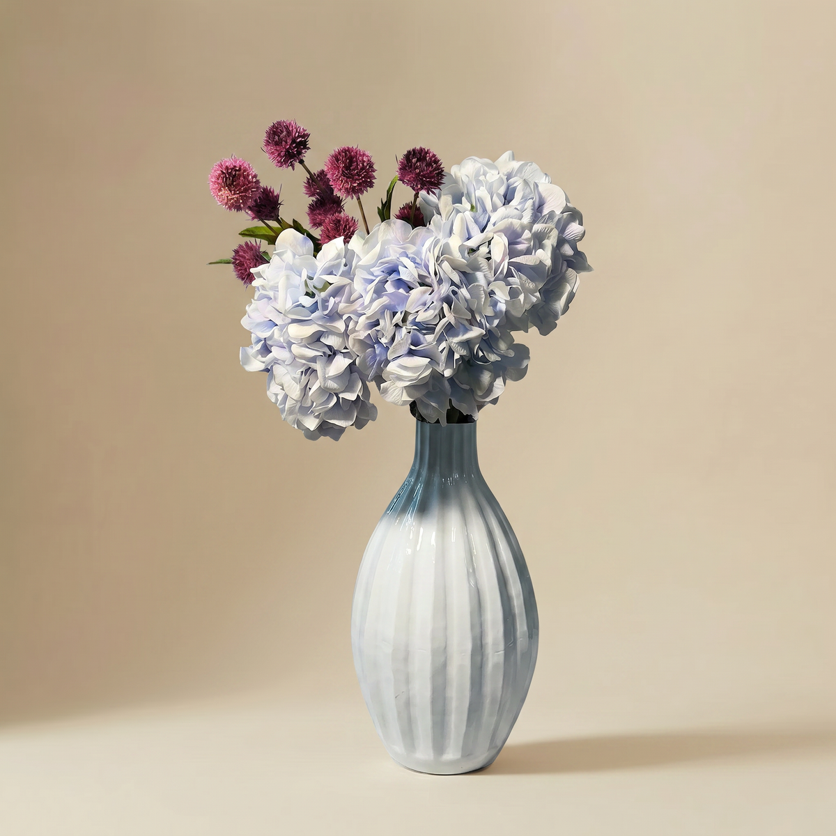 Bouquet d'Hortensias bleus 5 tiges