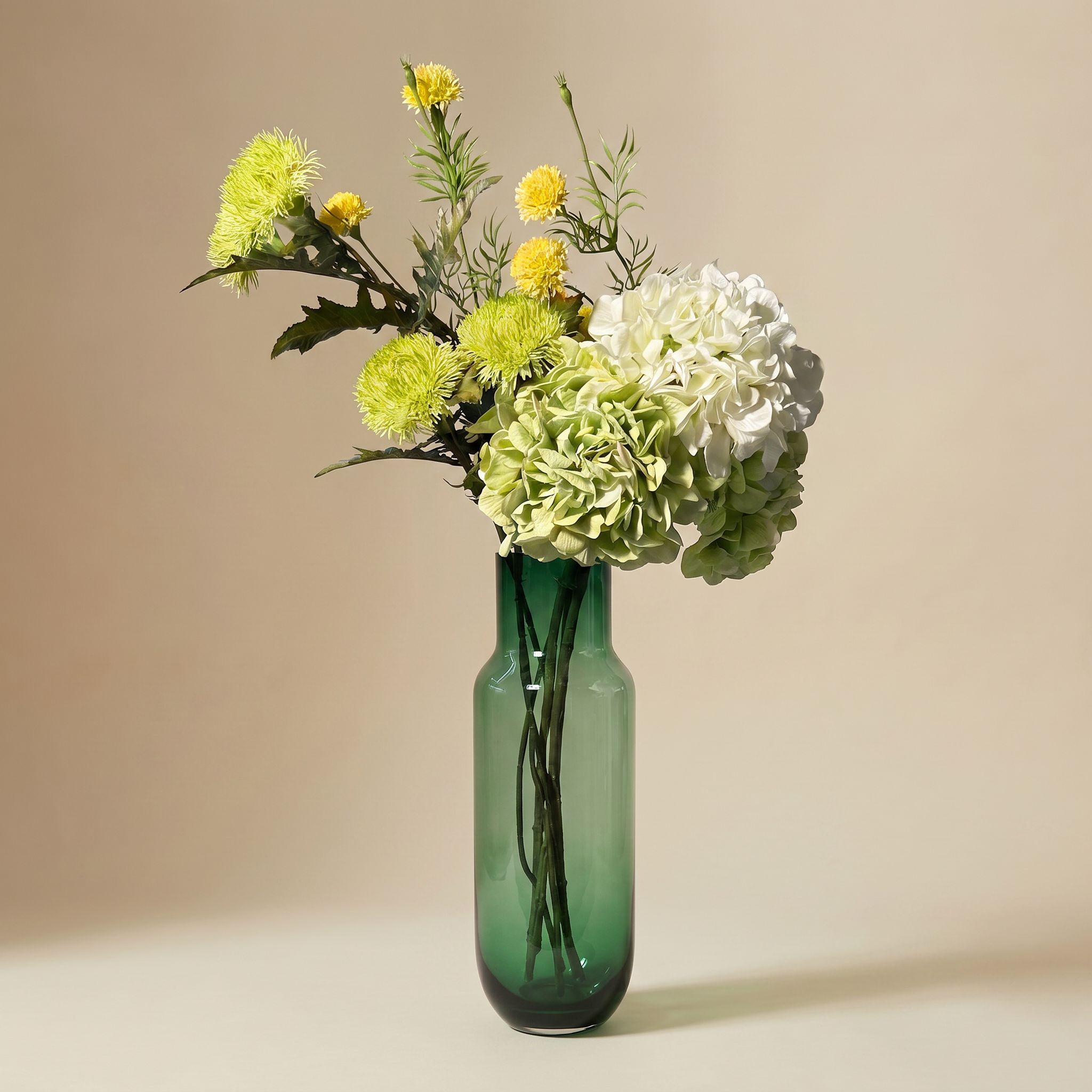Bouquet d’Hortensias verts 7 tiges