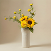 Bouquet Tournesols jaunes 6 tiges