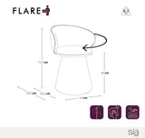 Lot de 2 fauteuils rotatif 180° Flare