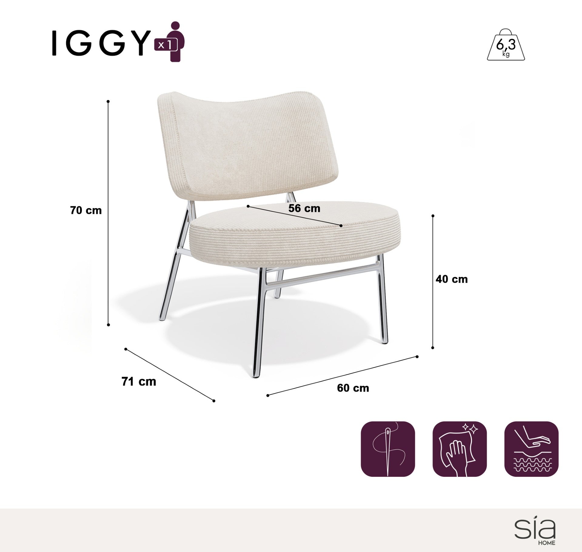 Lot de 2 fauteuils Iggy