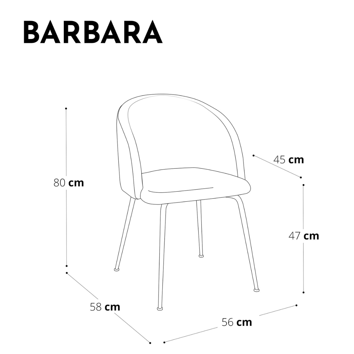 Set de 2 chaises BARBARA Tissu tramé pieds dorés