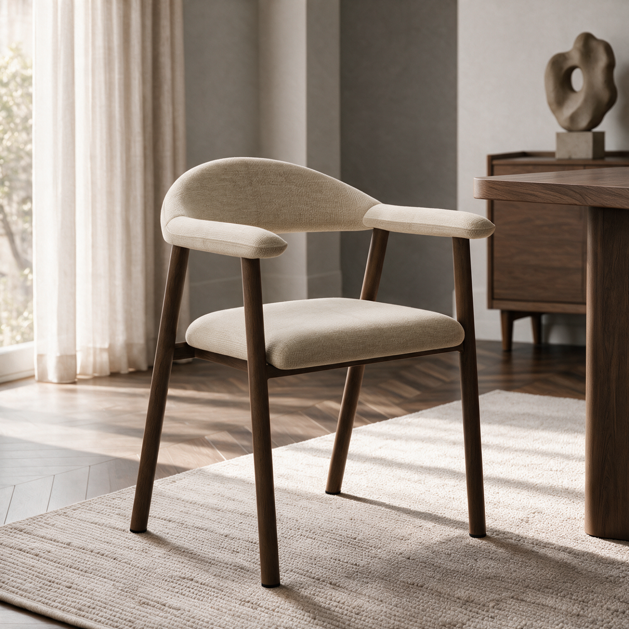 Set di 2 sedie Hudson con gambe in finitura rovere scuro