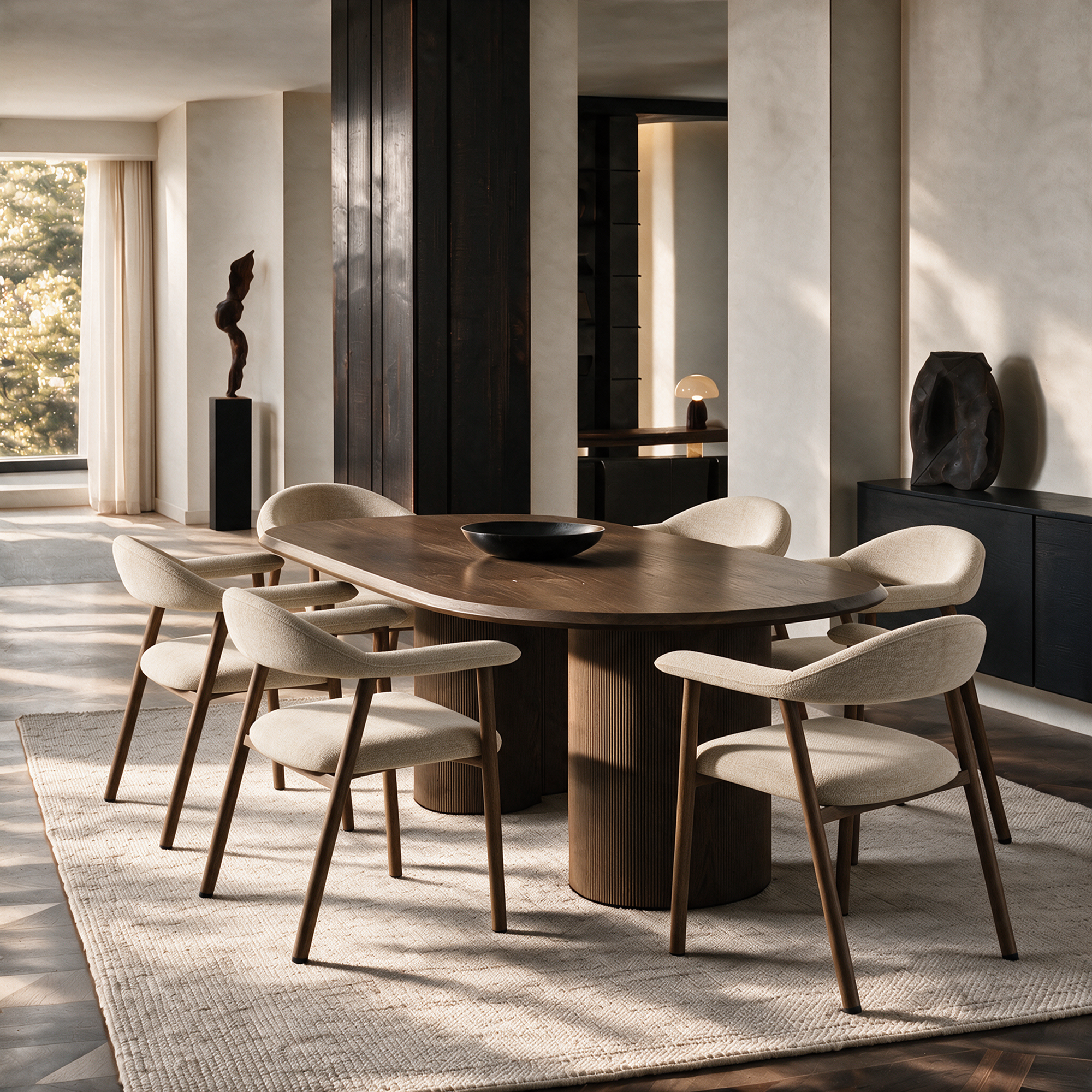 Set di 2 sedie Hudson con gambe in finitura rovere scuro