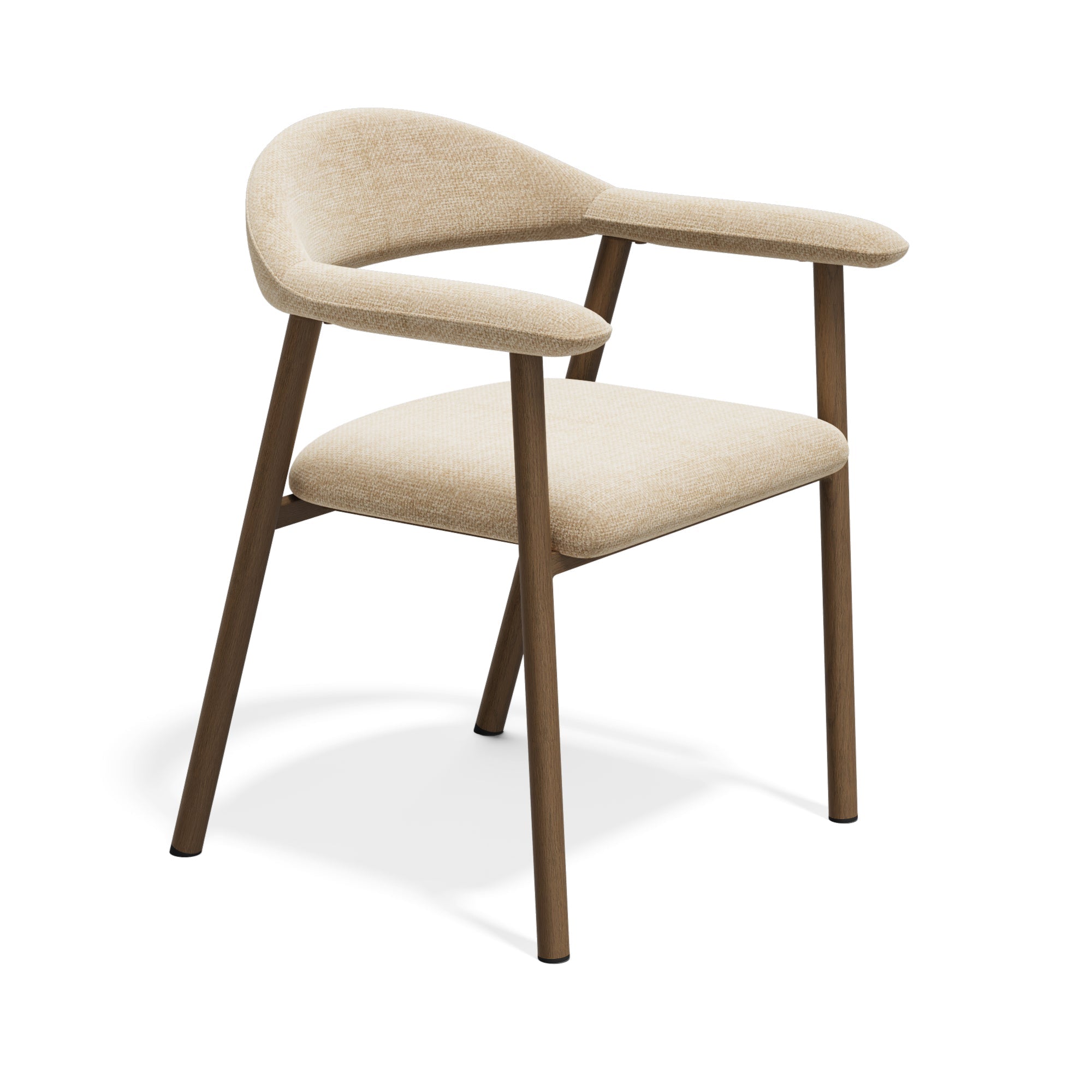 Set di 2 sedie Hudson con gambe in finitura rovere scuro