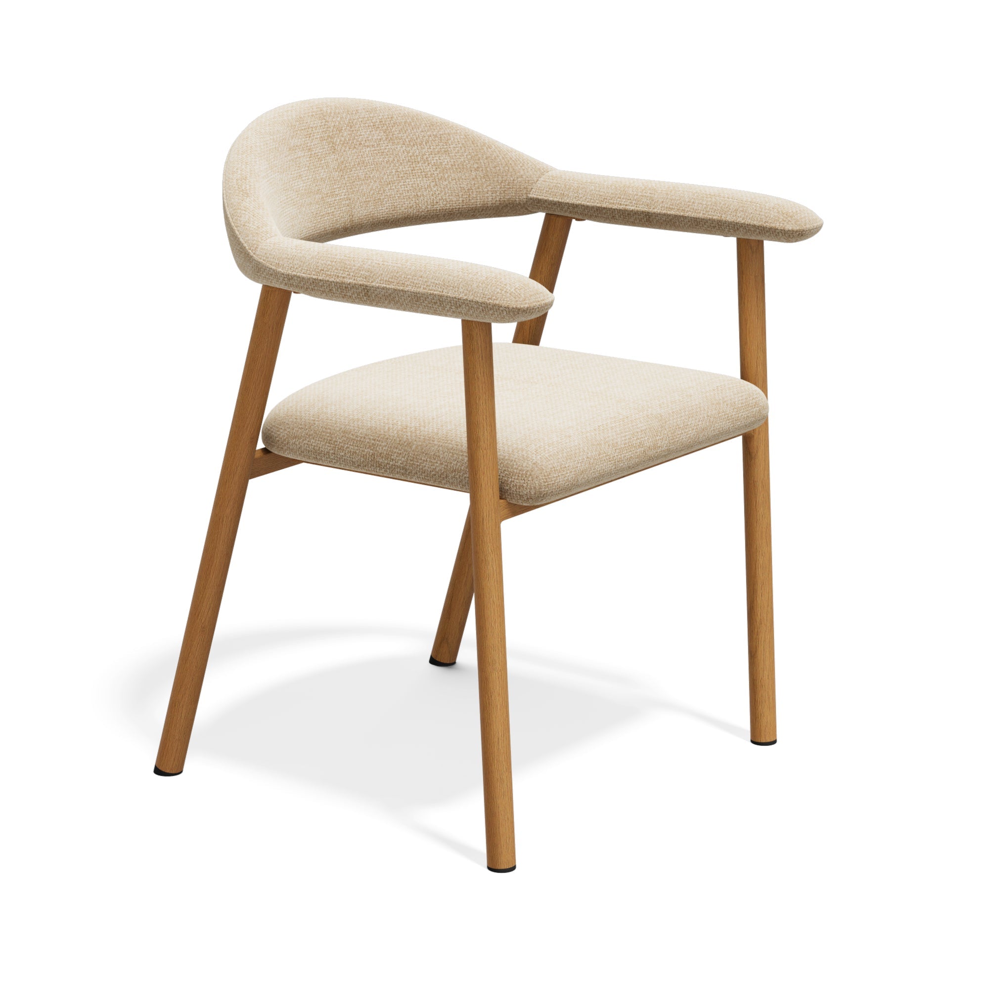 Lot de 2 chaises Hudson pieds chêne
