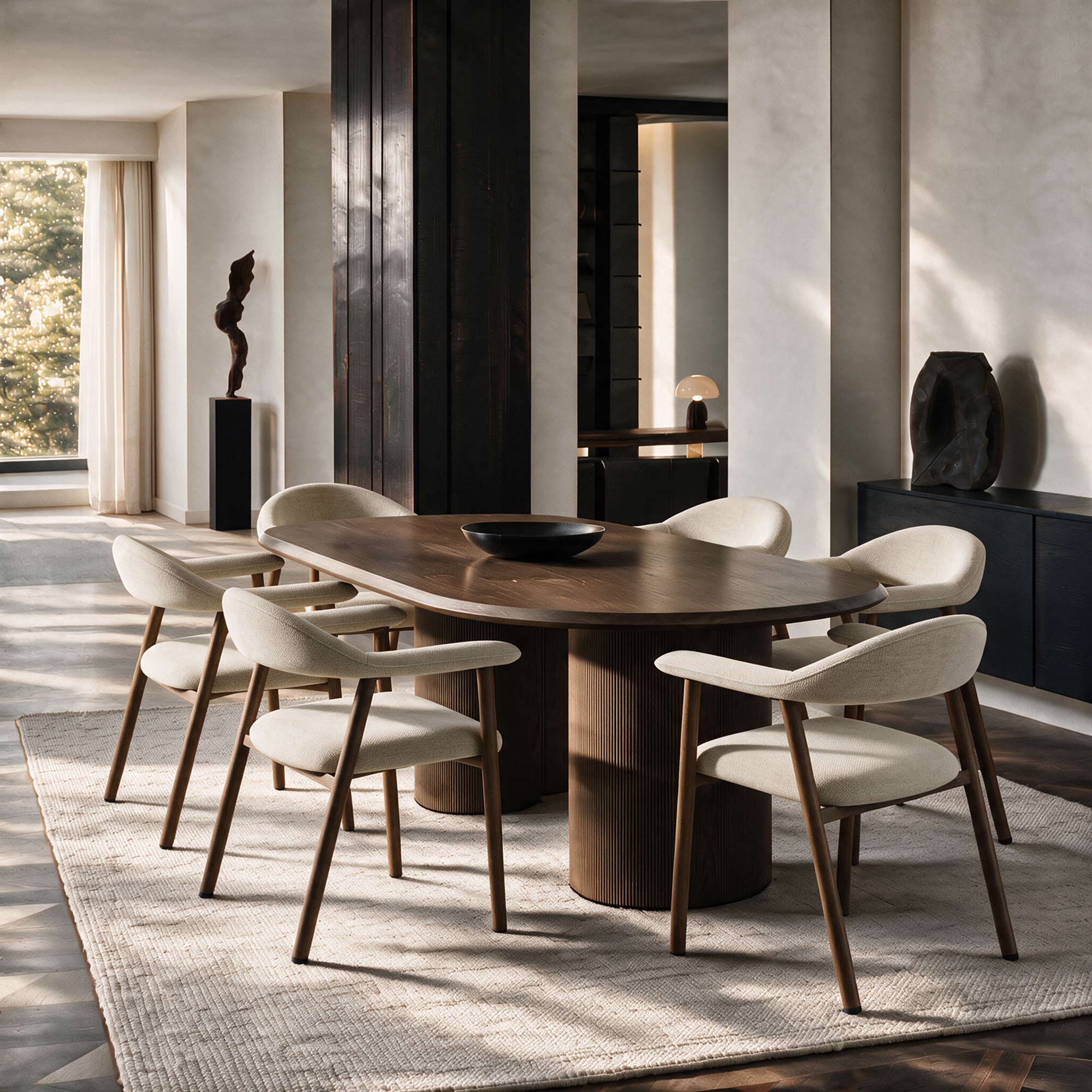 Set di 2 sedie Hudson con gambe in finitura rovere scuro