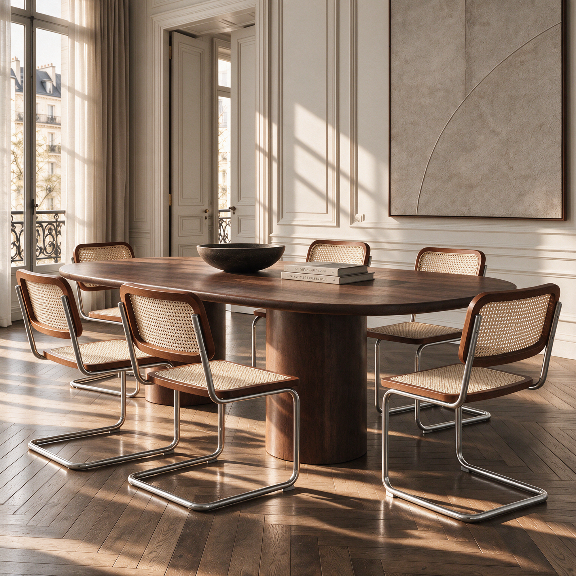 Set di 2 sedie Brent in rattan scuro