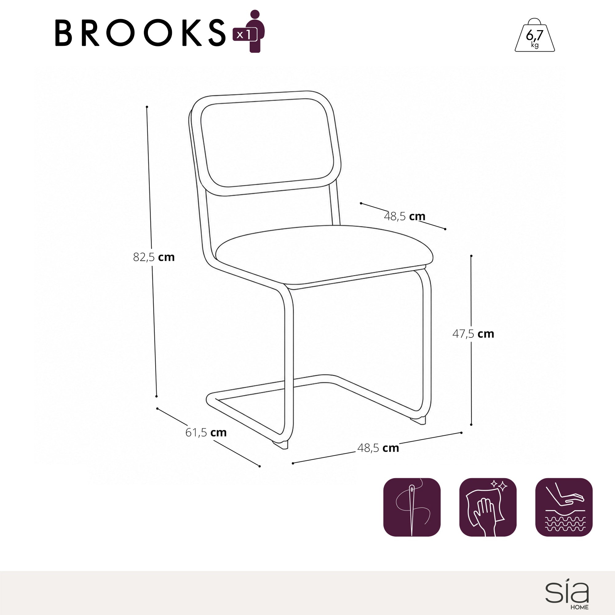 Juego de 2 sillas Brooks