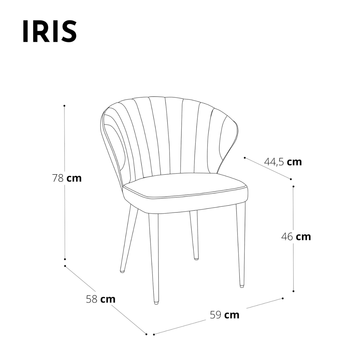 Set di 2 sedie Iris