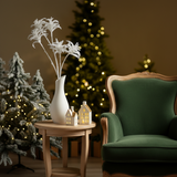 Ramo di foglie di palma azia glitter h50