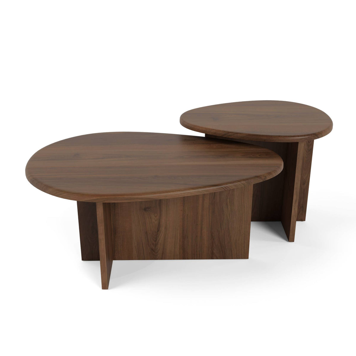 Lot de 2 tables basses gigognes Cedra