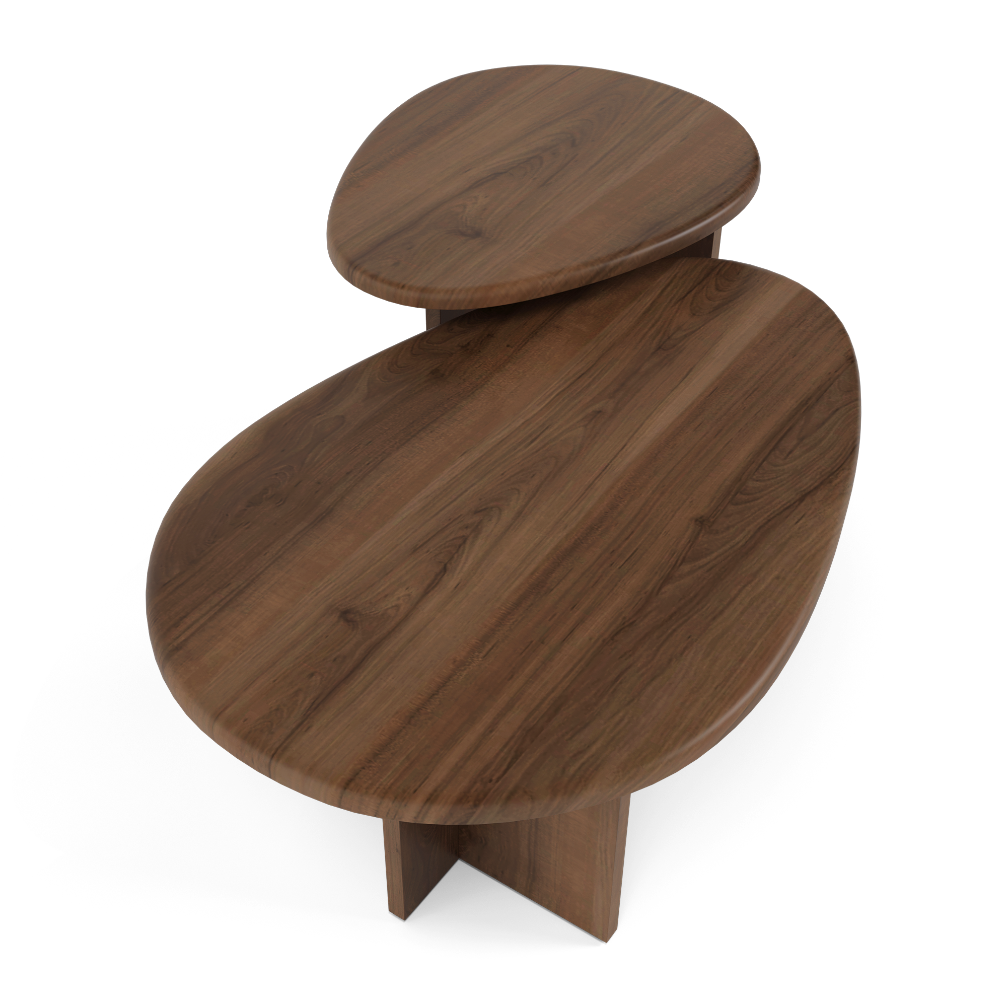 Lot de 2 tables basses gigognes Cedra