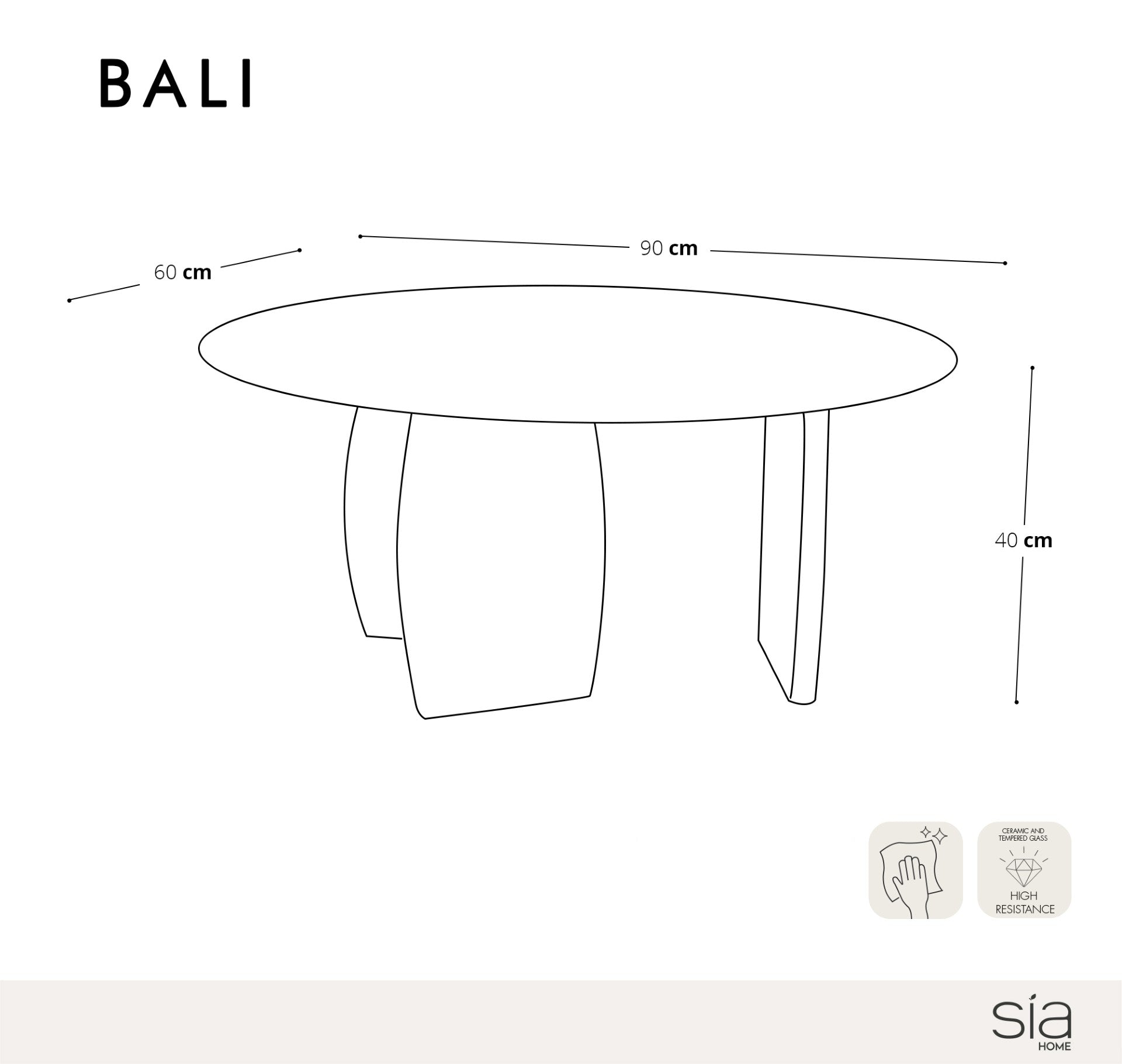 Table basse Bali céramique aspect travertin