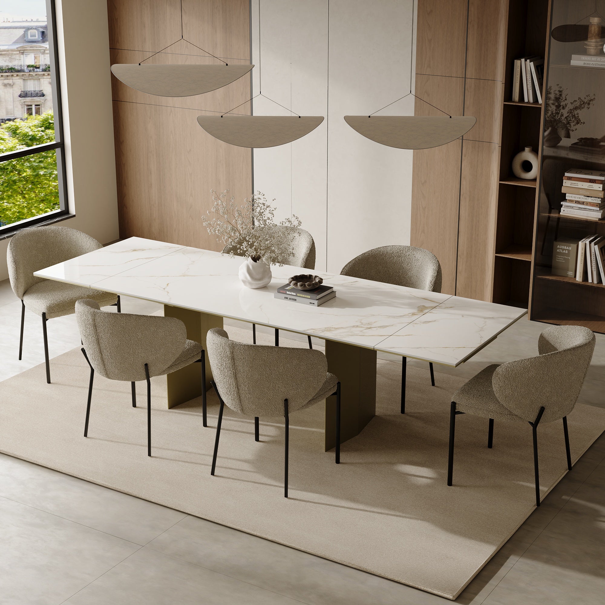 Table à manger extensible Rose