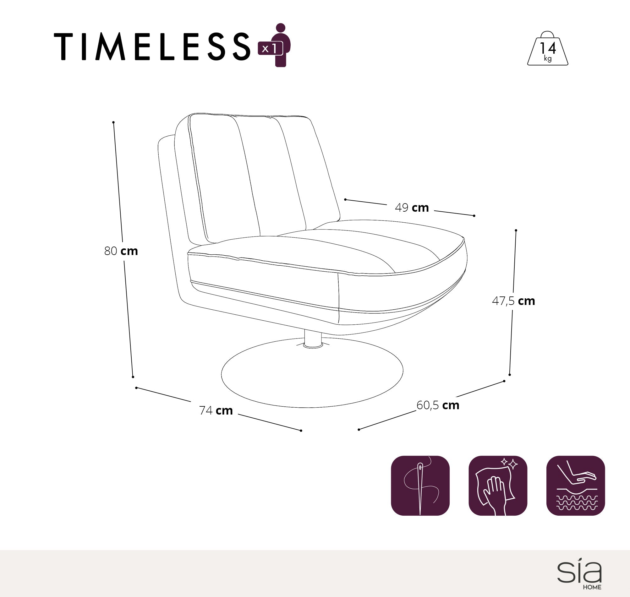 Fauteuil Pivotant Timeless