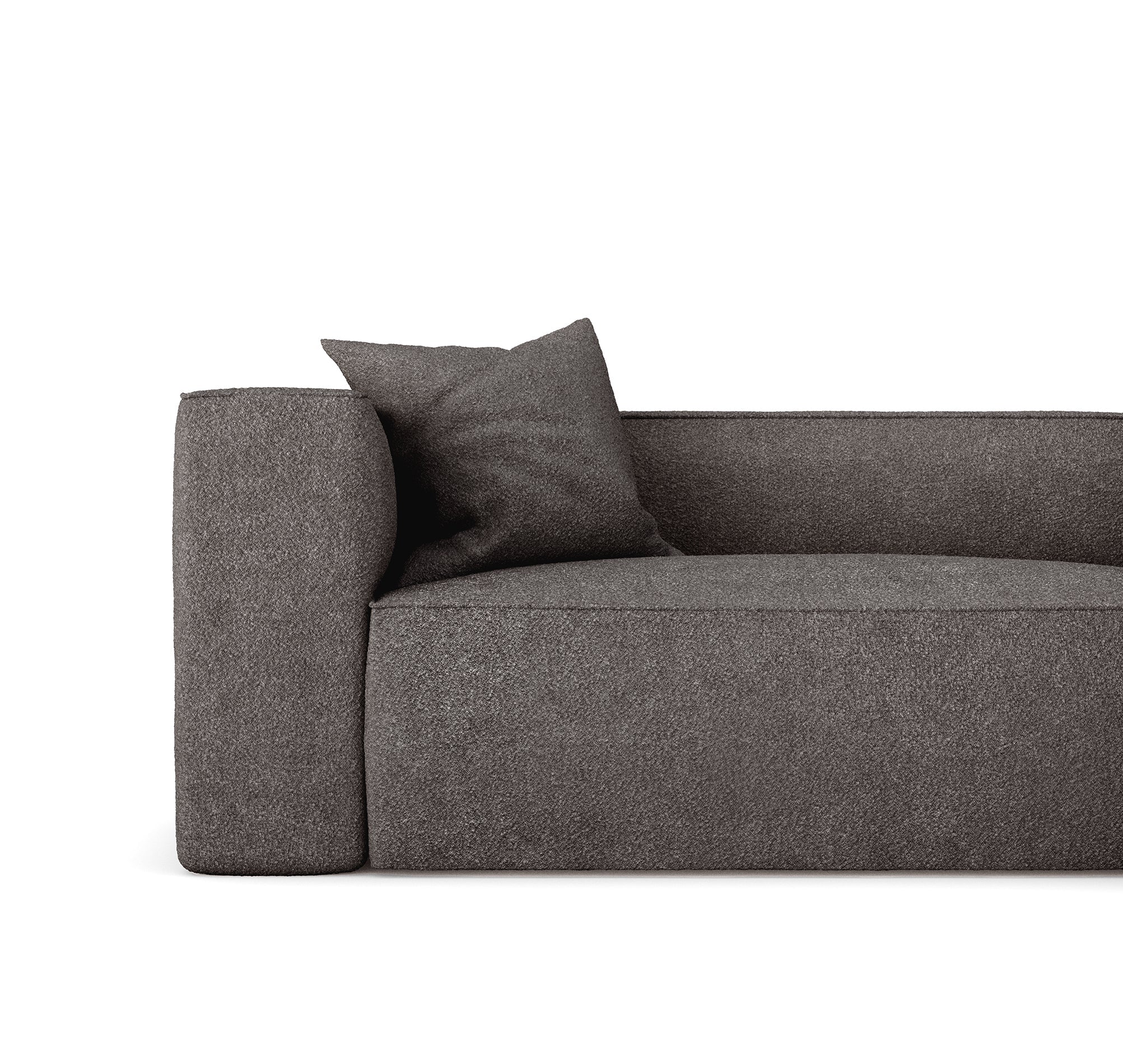 Canapé d'angle symétrique ALMA Tissu bouclette