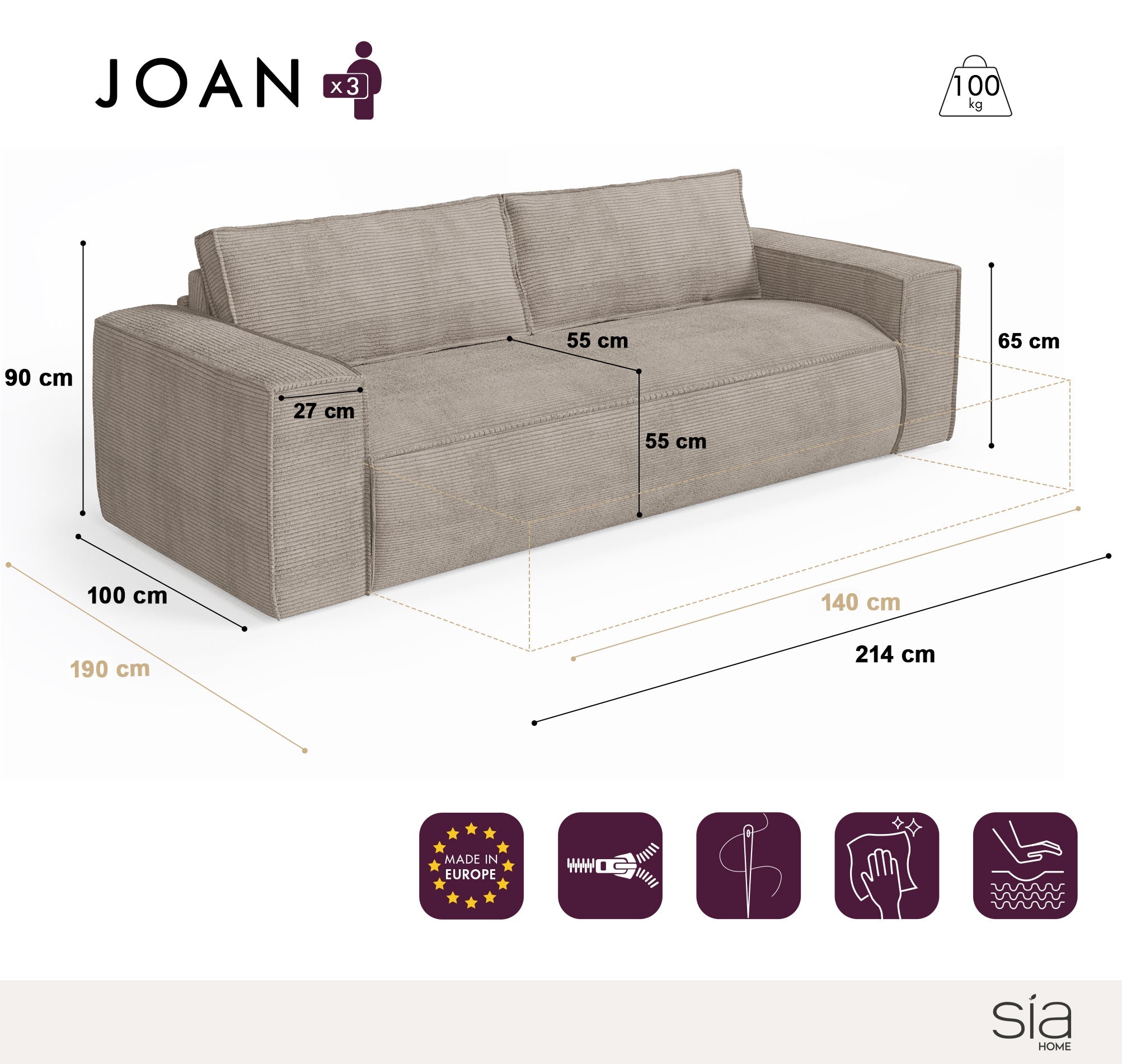 Canapé Convertible Joan